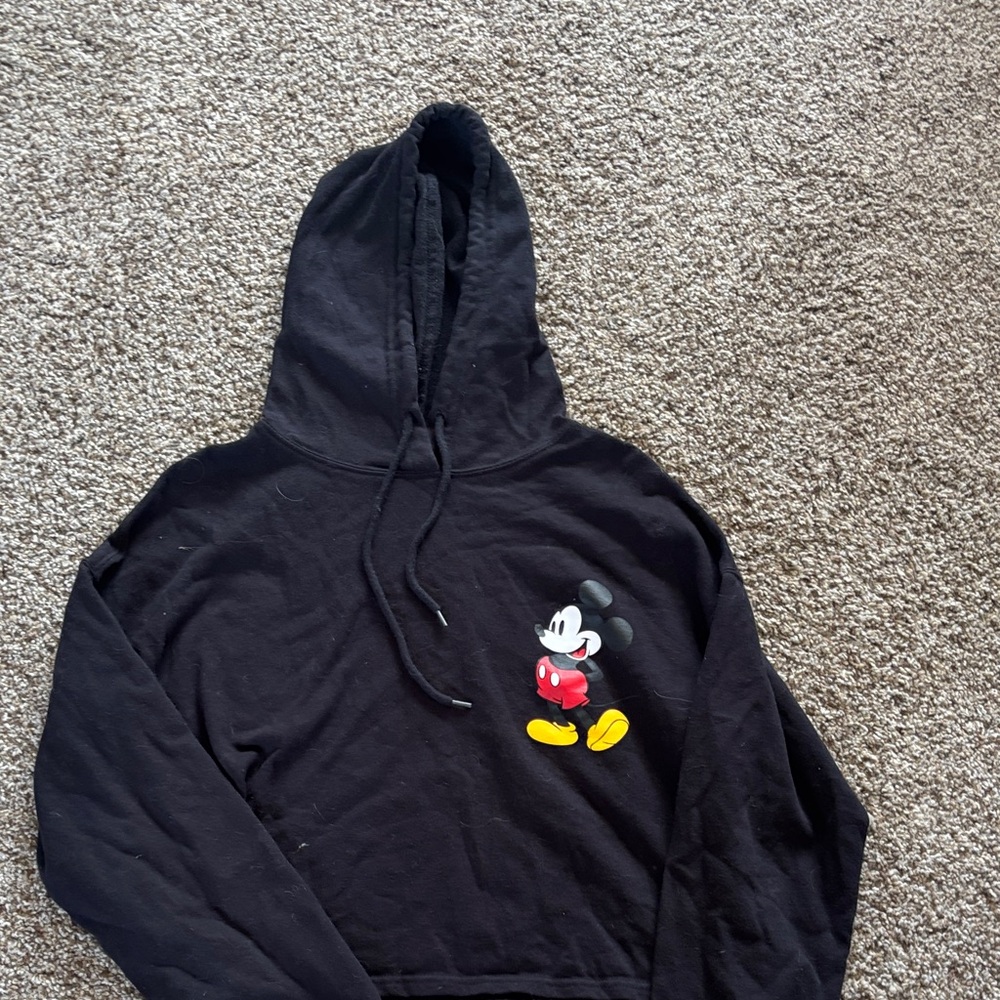 Disney Black Hoodie with Mickey Mouse Design